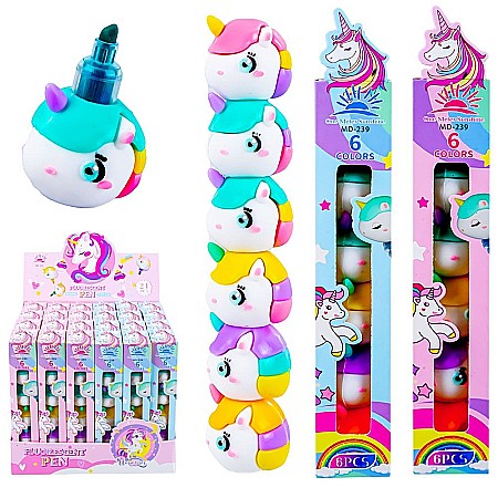 Birotică și accesorii birou - Textmarker stivuibil Unicorn 5 culori/set