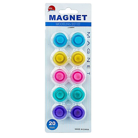 Comunicare și prezentare - Magneti color rotunzi 20mm 10 buc/set 2010t