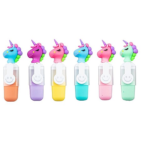 Birotică și accesorii birou - Textmarkere copii Unicorn 6 culori/set