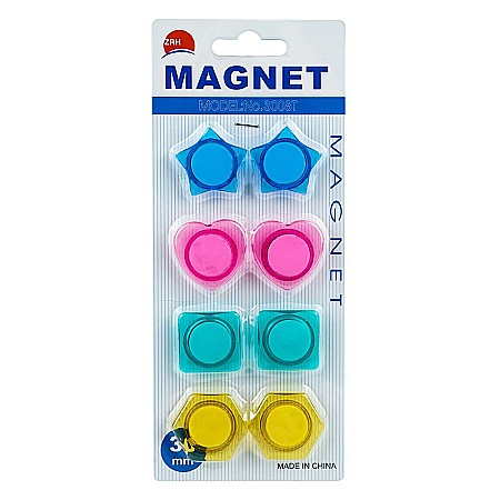 Comunicare și prezentare - Magneti color diverse forme 30mm 8buc/set 3008