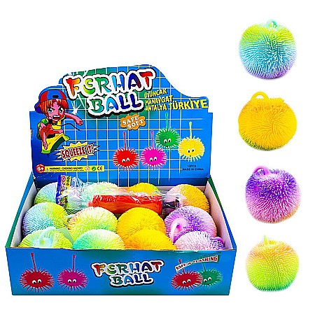 Jucării și jocuri - Minge yoyo cu led tepi 47g multicolora 2600-02