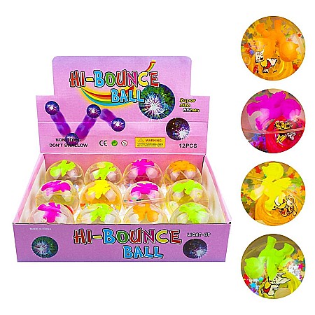 Sport și activități în aer liber - Minge cauciuc cu led 6.5cm- unicorn 2194-65u