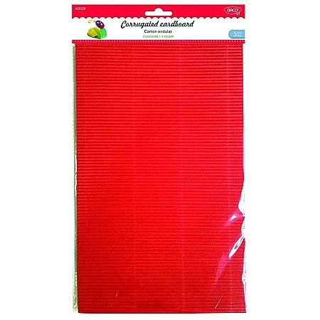 Hârtie pentru lucru manual - Carton ondulat A4 5 coli 5 culori Daco