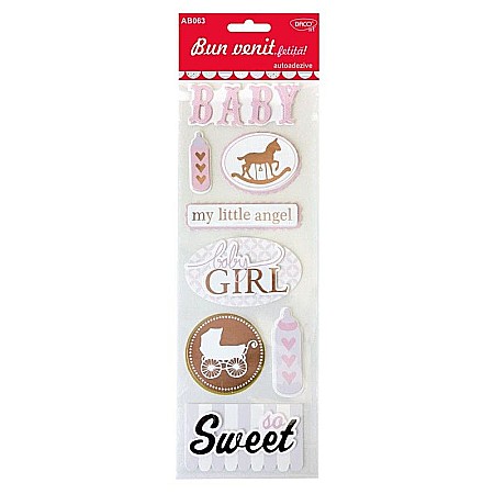 Accesorii craft - Abtibild ab063 bun venit fetita daco