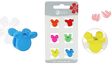 Accesorii pentru păr - Set clesti de par 1cm 6buc 080569