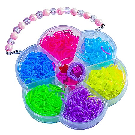 Jucării și jocuri - Set creativ elastice 1000 piese/poseta gh-1000p