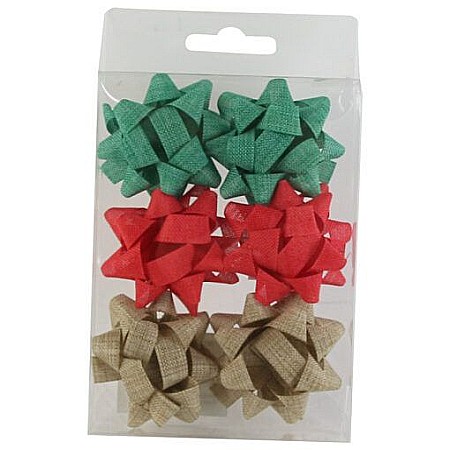 Funde și panglici - Set 6 fundite pentru cadouri 5cm din textil 381311
