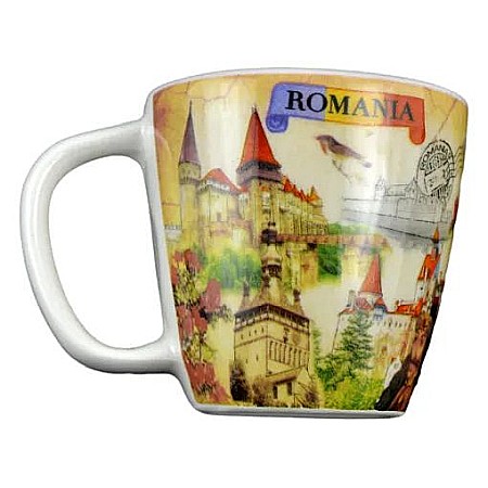 Promoții de Toamnă - Magnet de frigider ceramica cana Romania/Vlad Tepes 8cm 2326