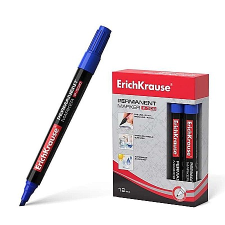 Birotică și accesorii birou - Permanent marker P-300 varf tesit albastru Erich Krause