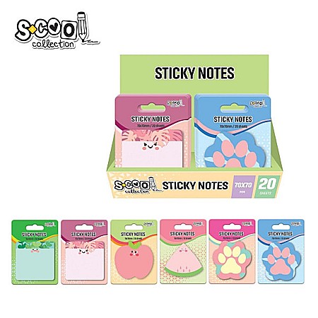 Papetărie și articole din hârtie - Notes adeziv diverse forme 70x70mm sc2835