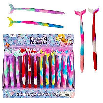 Instrumente de scris - Pix cu gel sirena din silicon si plastic