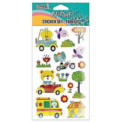 Artă și creativitate - Accesorii craft stickere 3d trafic s-cool sc2811