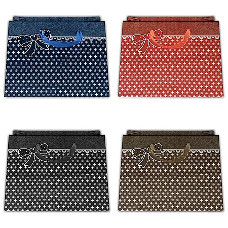 Accesorii pentru impachetat - Punga cadou cu fundite 23x18x11 cm fdn-s