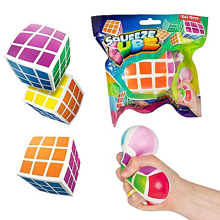 Jucării și jocuri - Jucarie squeezey cub 6cm toi-toys 35233a