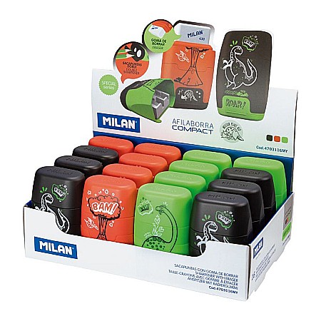 Birotică și accesorii birou - Ascutitoare cu radiera Million Years Ago Milan culori diferite