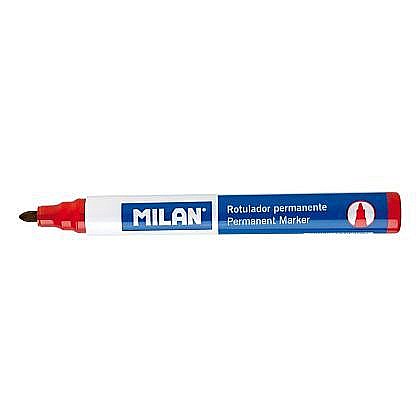 Markere și textmarkere - Marker permanent varf rotund rosu Milan
