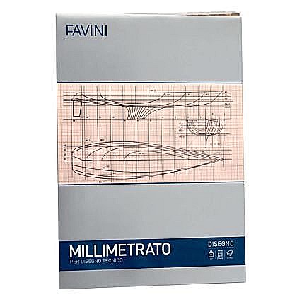 Blocuri și caiete desen artistic - Hartie milimetrica 85g/mp a3 10 coli favini