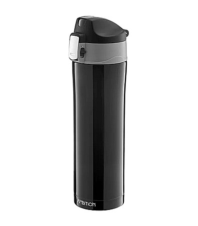 Rechizite școlare - Am-cana termica 420ml cu buton de siguranta negru 82854