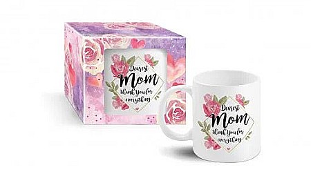 Casă și decorațiuni - Cana portelan 300 ml Dearest Mom Bg-Tech
