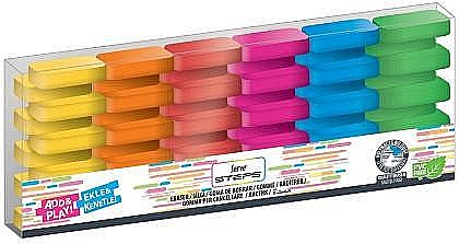 Birotică și accesorii birou - Radiera Steps culori fluorescente set 6 buc /blister