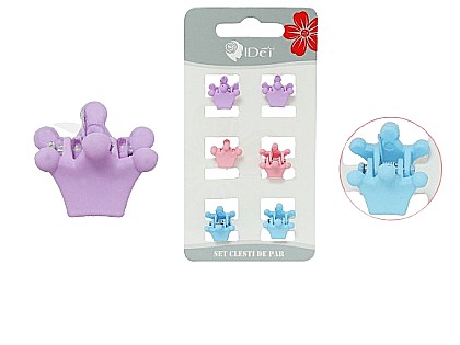 Accesorii pentru păr - Set clesti de par 1cm 6buc 080570