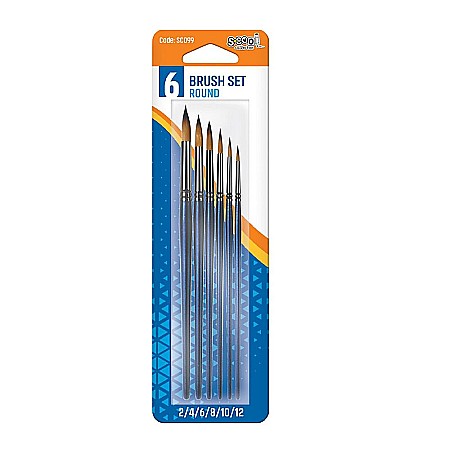Set 6 pensule rotunde nr 2, 4, 6, 8, 10, 12 S-Cool [1]