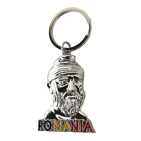 Casă și decorațiuni - Breloc metalic 4x8 cm Decebal Romania