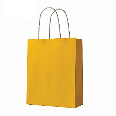 Accesorii pentru impachetat - Punga hartie craft galbena 18x23x10  sc1903