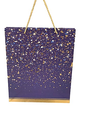 Accesorii pentru impachetat - Punga cadou 26x32x10cm - sclipici pgcd00114