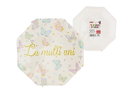 Articole Party - Set farfurii party fluturi 23cm 6buc 082583