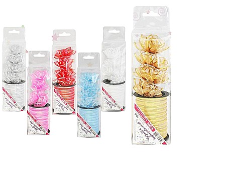 Funde și panglici - Set fundite 5cm pentru cadouri si panglica 1cm x 10m 078901
