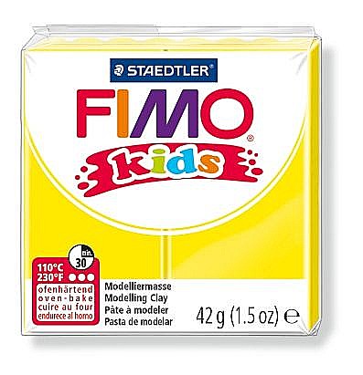 Plastilină - Plastelina fimo kids 42g galben sth-8030-1