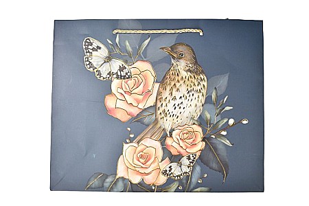 Accesorii pentru impachetat - Punga cadou 32cm - flori pgcd00029