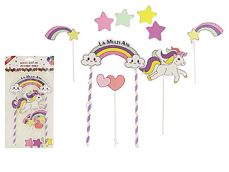Seturi tematice de petrecere - Set decoratiuni pentru tort 9piese 082741