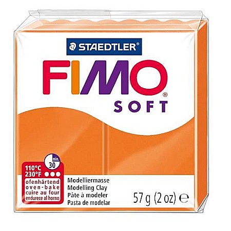 Plastilină - Plastelina fimo soft 56g cul 42 tangerine sth-8020-42