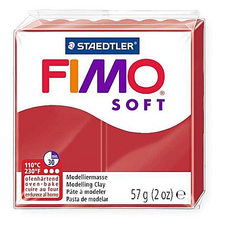 Plastilină - Plastelina fimo soft 56g cul 2 rosu christmas sth-8020-2