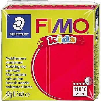 Plastilină - Plastelina fimo kids 42g rosu sth-8030-2