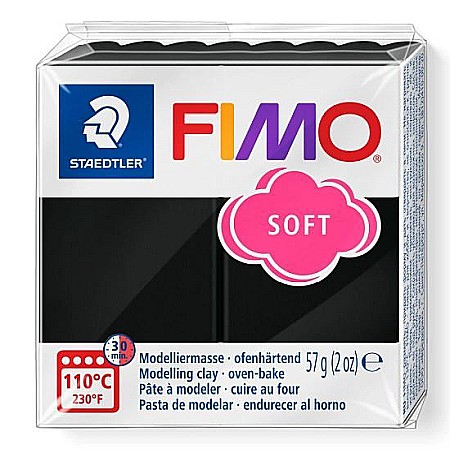 Craft și modelaj - Pasta modelare fimo soft 56g cul 9 negru sth-8020-9