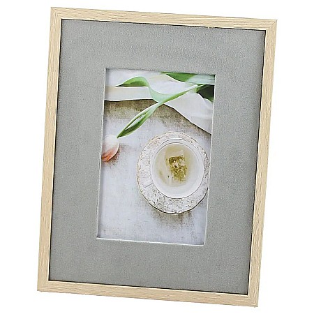 Casă și decorațiuni - Rama foto din lemn cu catifea 18x23cm 496254