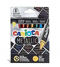 Rechizite școlare - Creioane cerate metalice carioca 8/set skr205