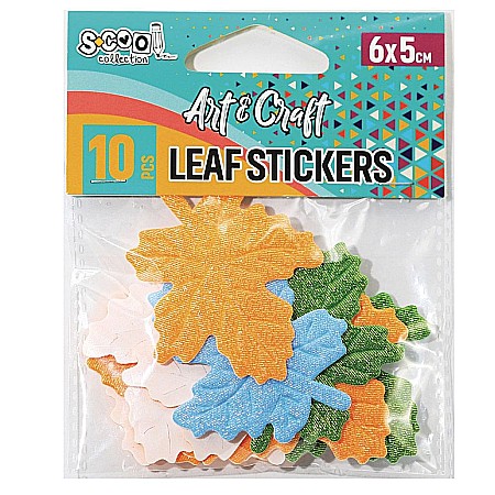 Artă și creativitate - Accesorii craft stickere frunze 10 buc/set - s-cool sc2829