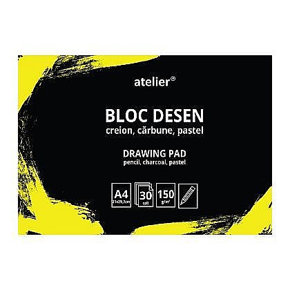 Blocuri și caiete desen artistic - Bloc desen a4 150gr/mp 30 file atelier at150a4