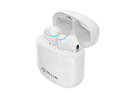 Căsti și audio - Casti bluetooth tellur aura true wireles alb tll511421