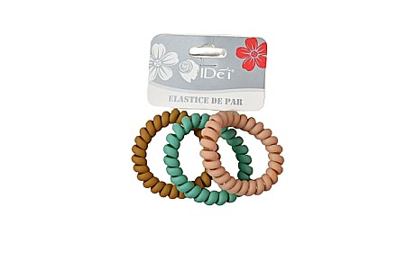 Accesorii personale și beauty - Set elastice de par tip fir de telefon 3buc pu 081670