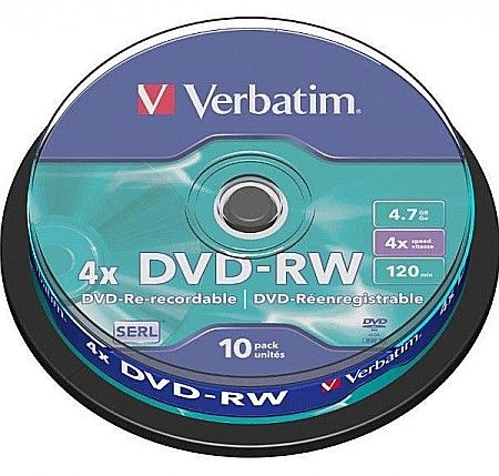 Memorii și stocare - DVD-RW 10/set 4.7GB 4x Verbatim