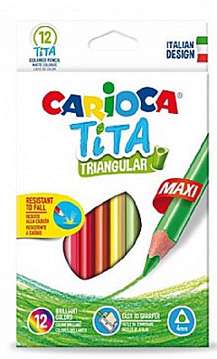 Rechizite școlare - Carioca color tita triunghiular maxi carioca 12/set