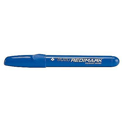 Rechizite școlare - Marker permanent varf rotund albastru Tratto Redimark