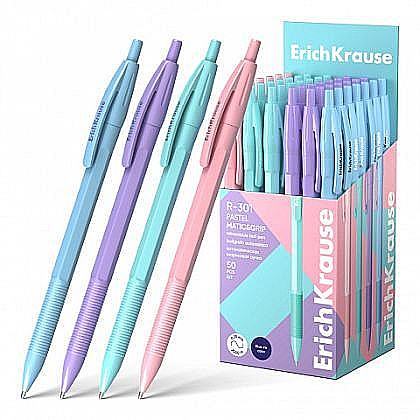 Pixuri - Pix cu mecanism ErichKrause R-301 Matic mina albastra 0.7 mm corp pastel