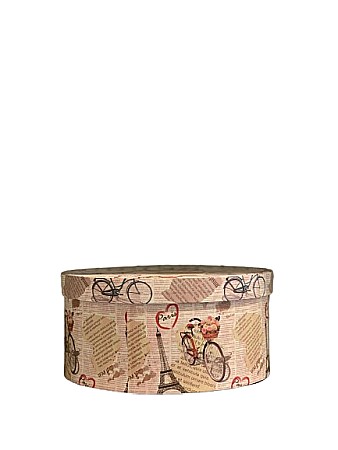 Accesorii pentru impachetat - Cutie cadou rotunda 185x87mm nr2 modele div