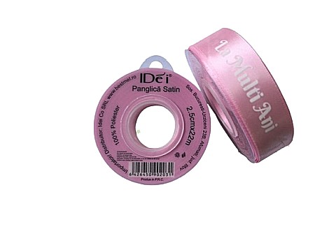 Funde și panglici - Panglica satin la multi ani 2.5cm*22m